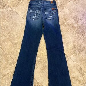 7 For All Mankind Dark Blue Flare Jeans
